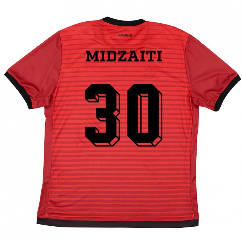 Danxen Criança Camisola Luan Midzaiti #30 Vermelho Preto Principal 2025/26 Camisa Brasil