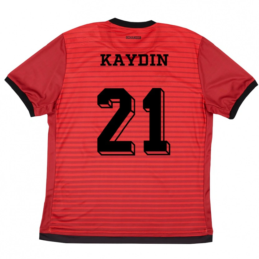 Danxen Criança Camisola Malik Kaydin #21 Vermelho Preto Principal 2025/26 Camisa Brasil