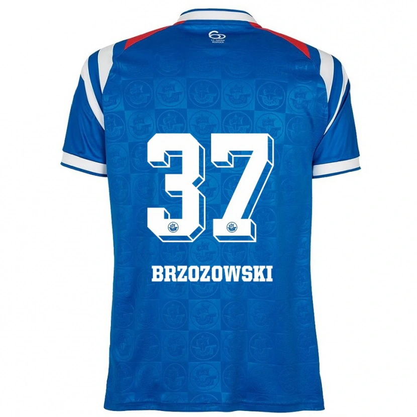 Danxen Criança Camisola Milosz Brzozowski #37 Azul Branco Vermelho Principal 2025/26 Camisa Brasil