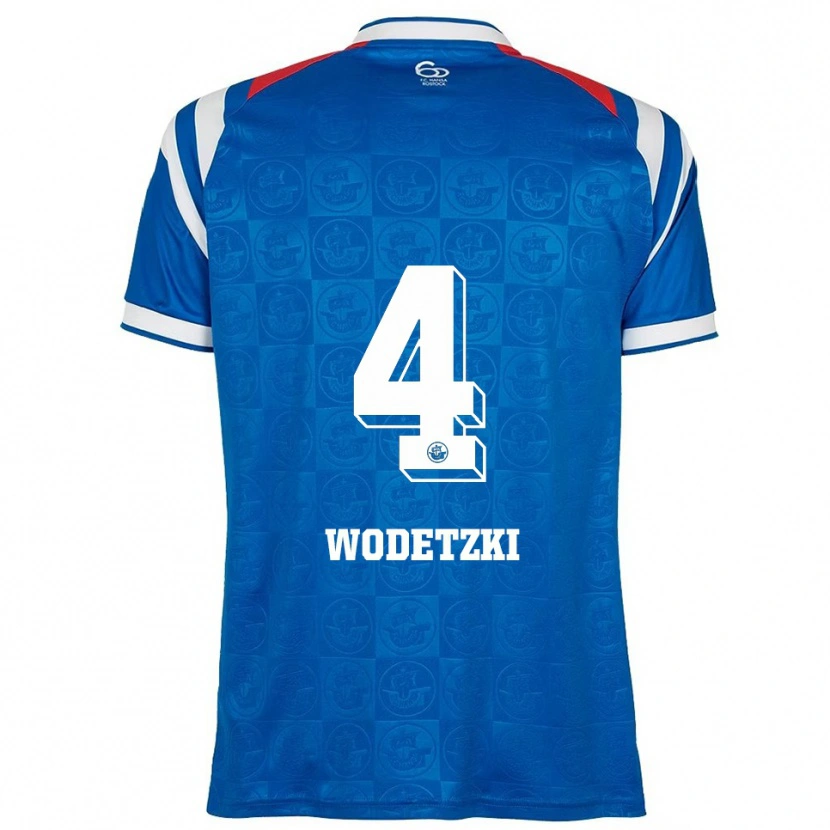 Danxen Criança Camisola Oskar Wodetzki #4 Azul Branco Vermelho Principal 2025/26 Camisa Brasil