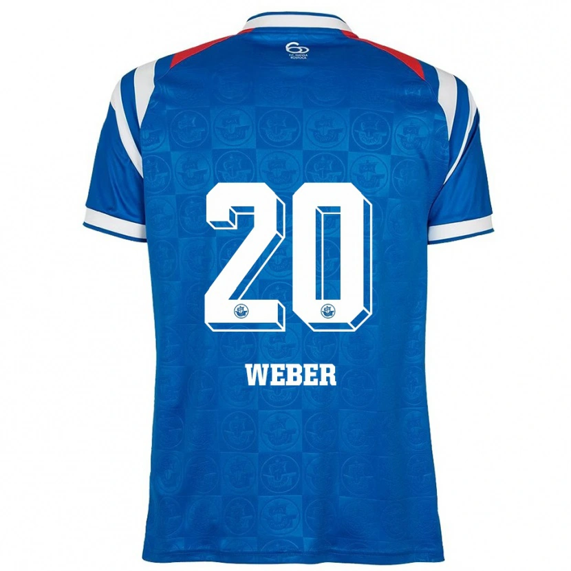 Danxen Criança Camisola Caden Weber #20 Azul Branco Vermelho Principal 2025/26 Camisa Brasil