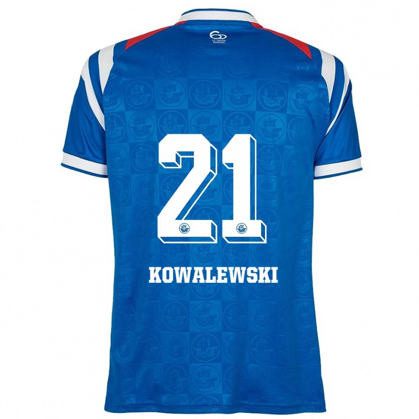 Danxen Criança Camisola Oskar Kowalewski #21 Azul Branco Vermelho Principal 2025/26 Camisa Brasil