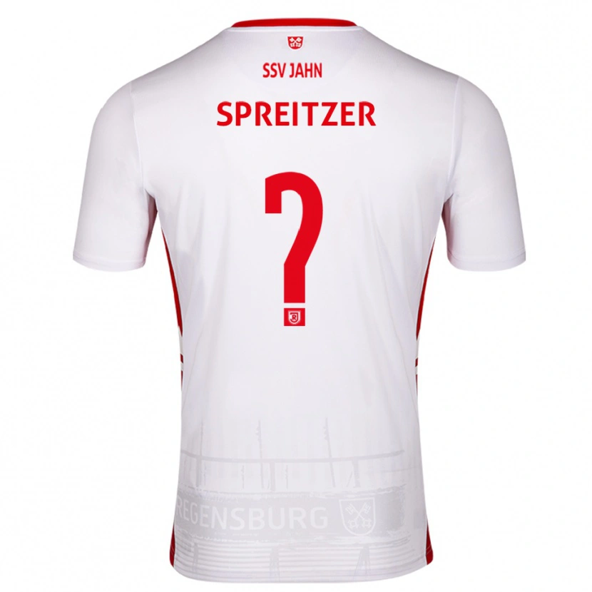 Danxen Criança Camisola Simon Spreitzer #0 Branco Vermelho Principal 2025/26 Camisa Brasil