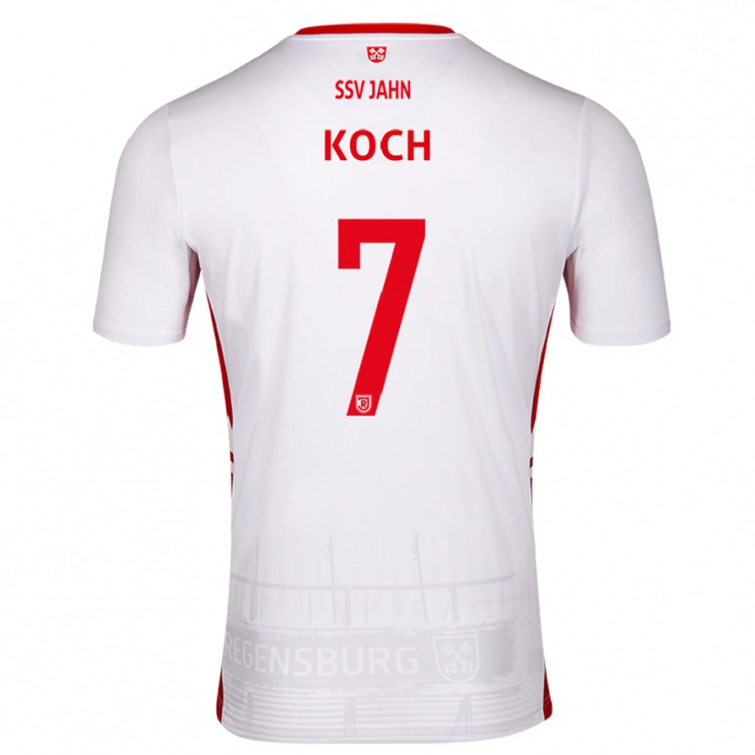Danxen Criança Camisola Christian Koch #7 Branco Vermelho Principal 2025/26 Camisa Brasil