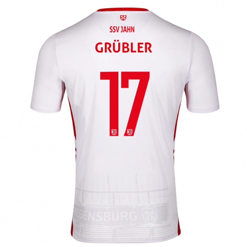 Danxen Criança Camisola David Grübler #17 Branco Vermelho Principal 2025/26 Camisa Brasil