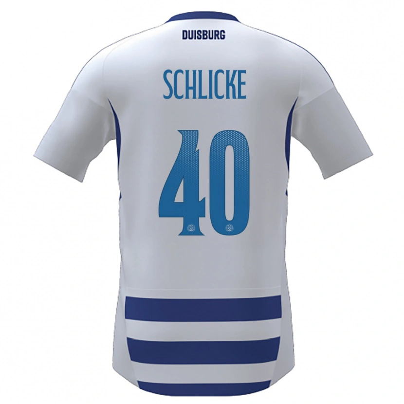 Danxen Criança Camisola Ben Schlicke #40 Branco Azul Principal 2025/26 Camisa Brasil
