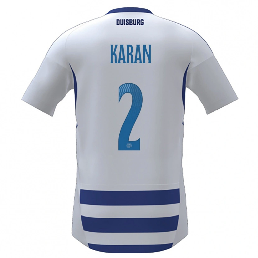 Danxen Criança Camisola Mikail Karan #2 Branco Azul Principal 2025/26 Camisa Brasil