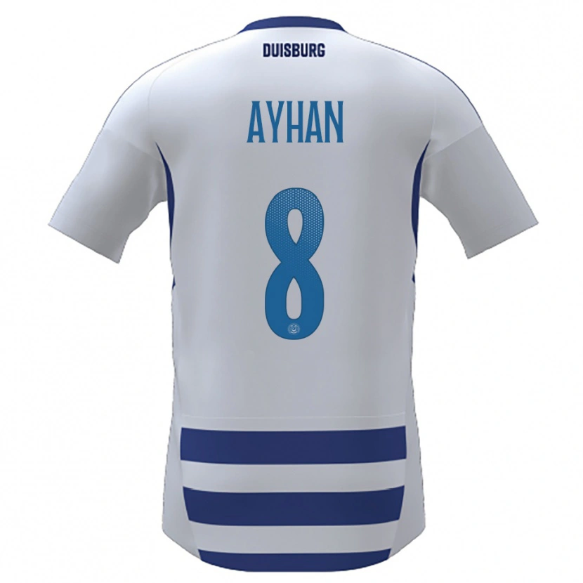 Danxen Criança Camisola Berat Ayhan #8 Branco Azul Principal 2025/26 Camisa Brasil