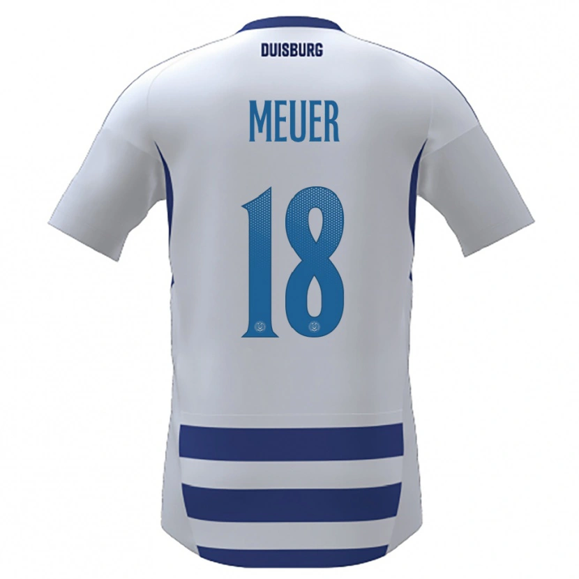 Danxen Criança Camisola Steffen Meuer #18 Branco Azul Principal 2025/26 Camisa Brasil