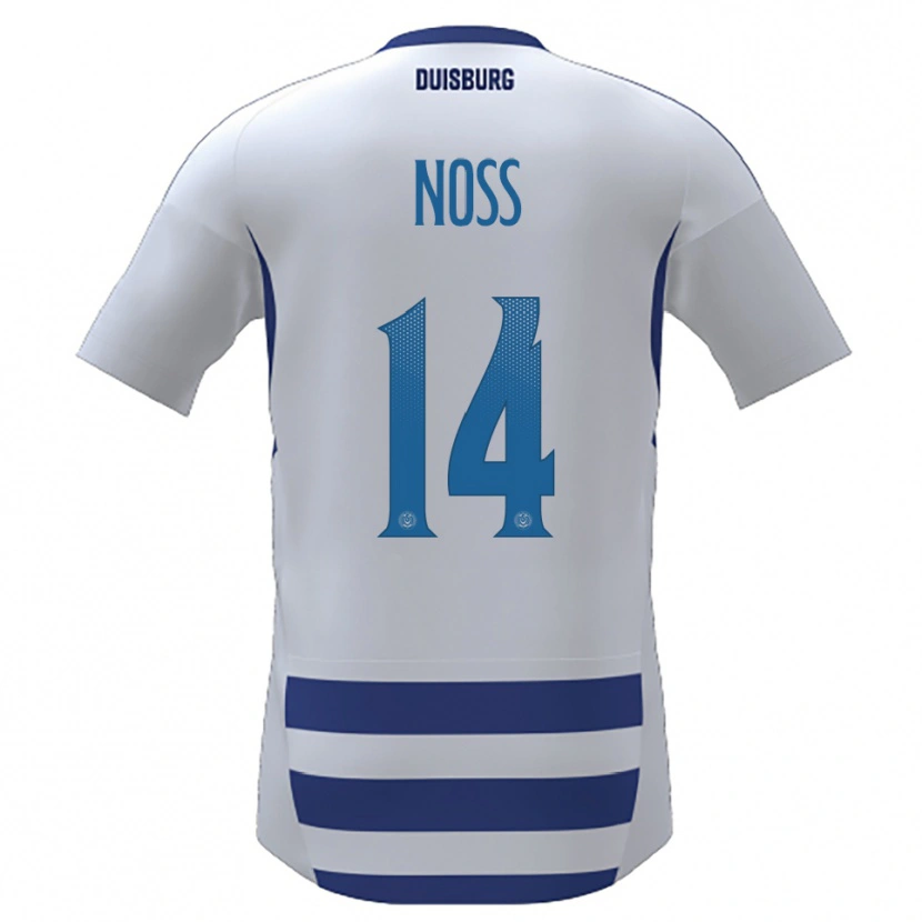 Danxen Criança Camisola Conor Noß #14 Branco Azul Principal 2025/26 Camisa Brasil