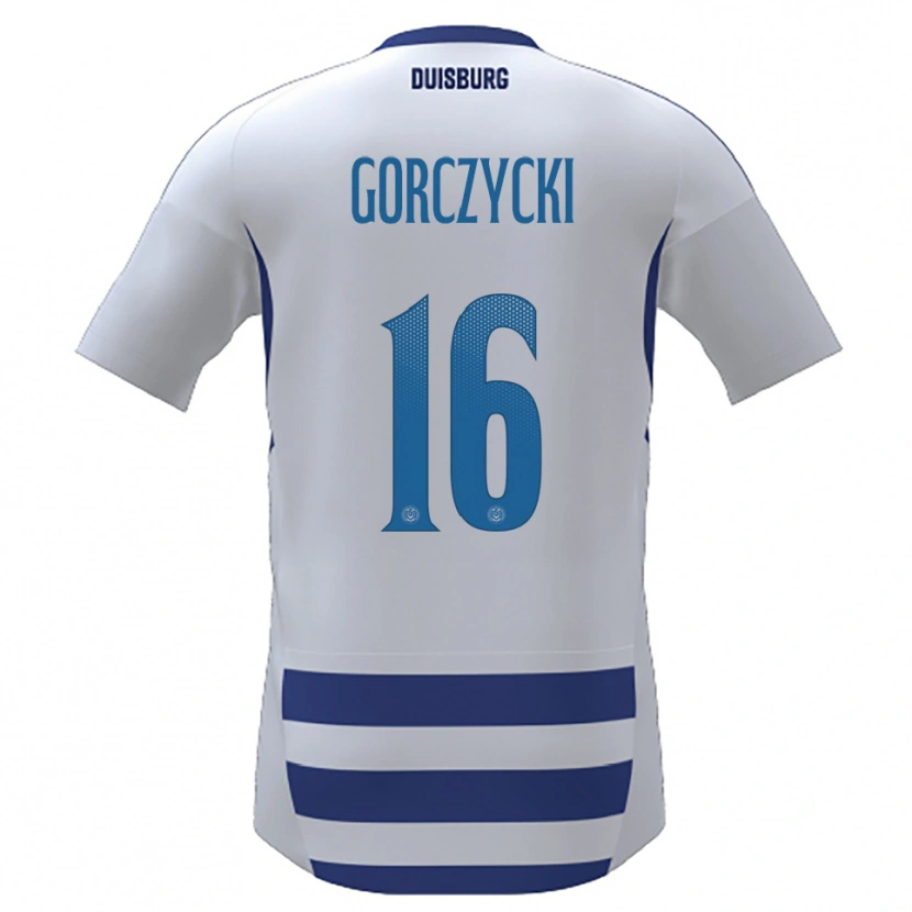Danxen Criança Camisola Adrian Gorczycki #16 Branco Azul Principal 2025/26 Camisa Brasil