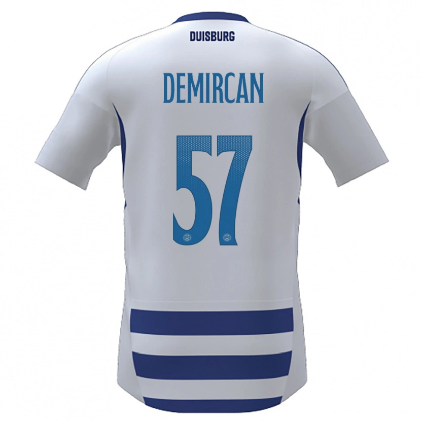 Danxen Criança Camisola Zarife Demircan #57 Branco Azul Principal 2025/26 Camisa Brasil