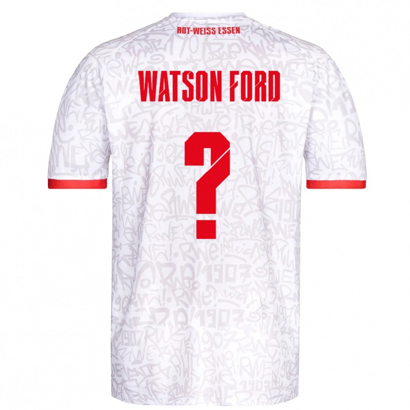 Danxen Criança Camisola Rawley Watson Ford #0 Branco Vermelho Principal 2025/26 Camisa Brasil