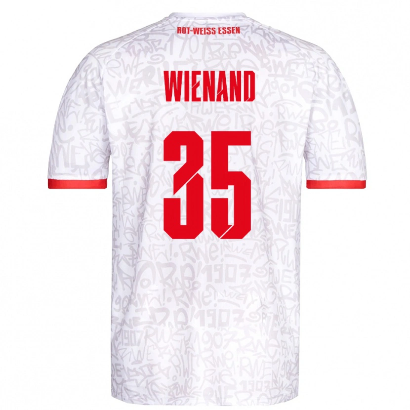 Danxen Criança Camisola Felix Wienand #35 Branco Vermelho Principal 2025/26 Camisa Brasil
