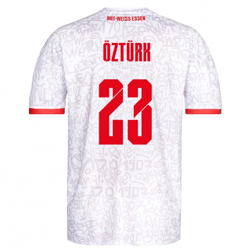 Danxen Criança Camisola Efehan Öztürk #23 Branco Vermelho Principal 2025/26 Camisa Brasil