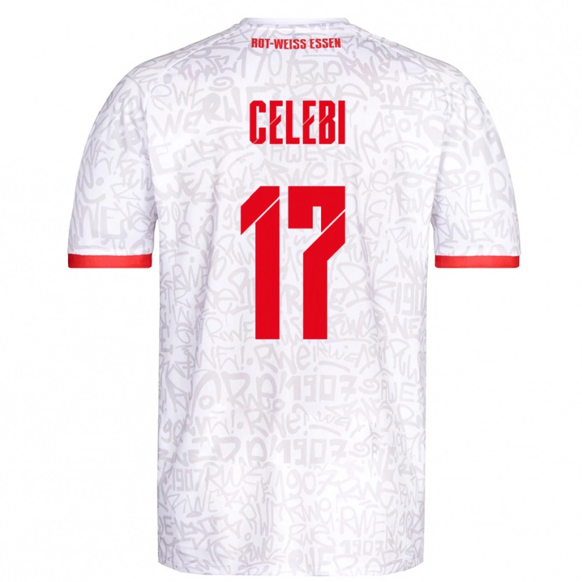 Danxen Criança Camisola Ekin Celebi #17 Branco Vermelho Principal 2025/26 Camisa Brasil