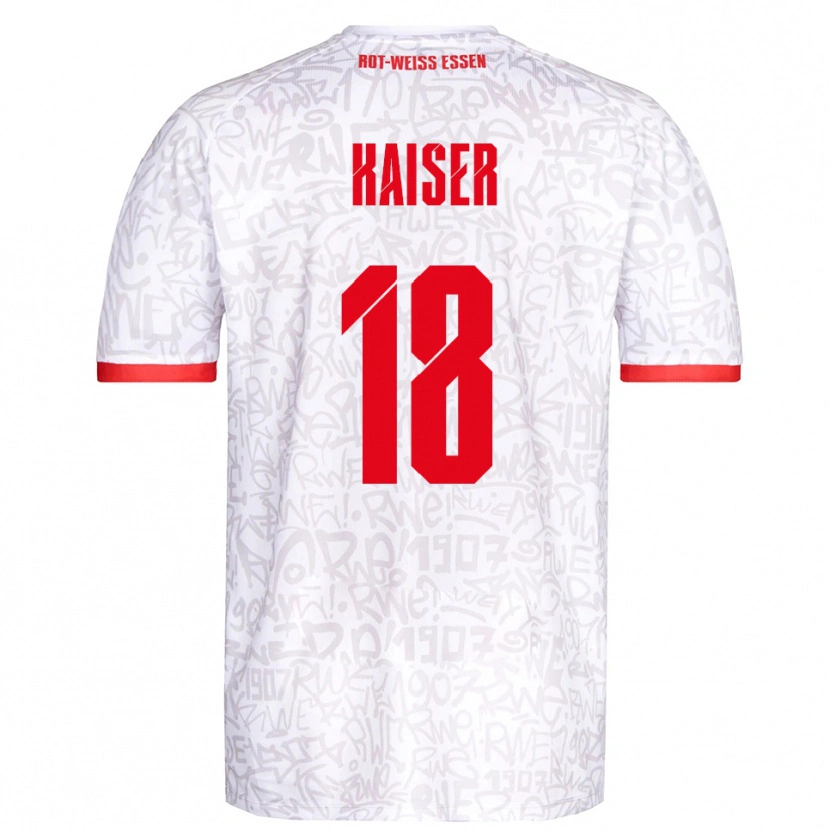 Danxen Criança Camisola Nils Kaiser #18 Branco Vermelho Principal 2025/26 Camisa Brasil