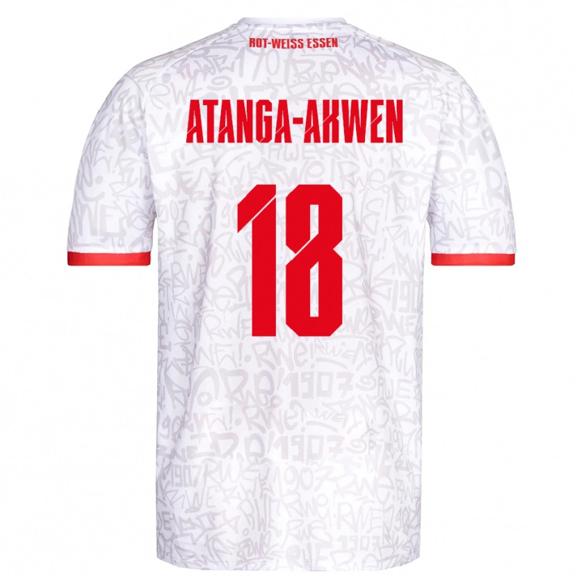 Danxen Criança Camisola Randy-Tamufor Atanga-Akwen #18 Branco Vermelho Principal 2025/26 Camisa Brasil