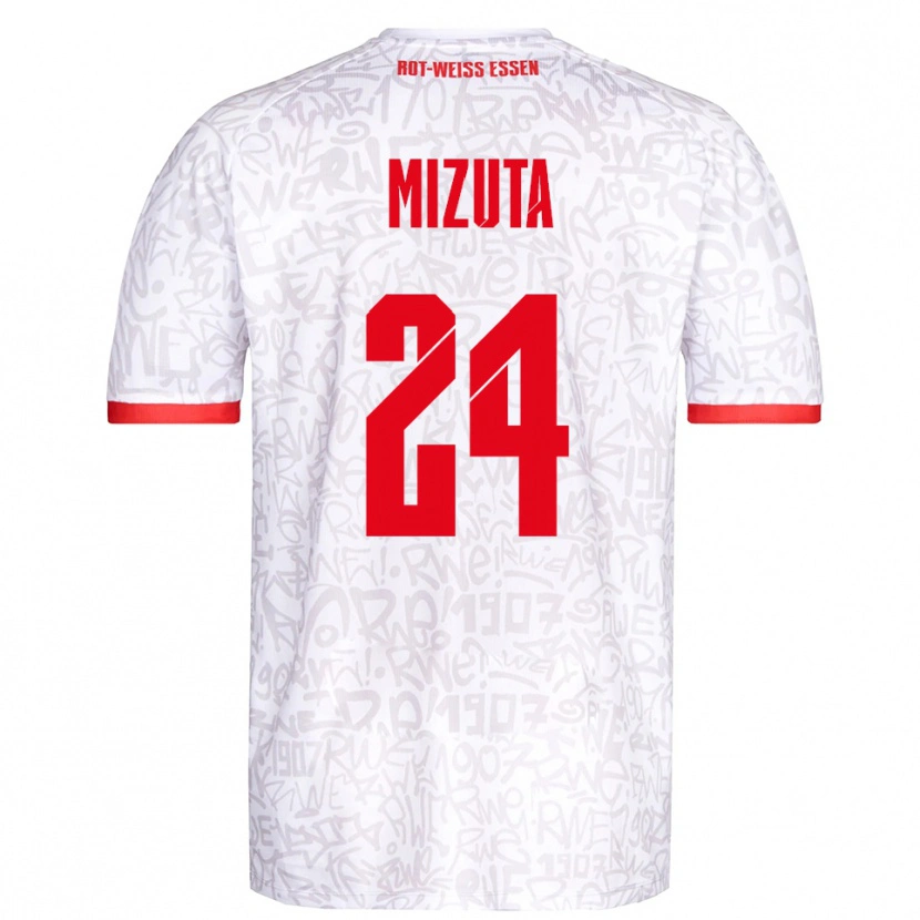 Danxen Criança Camisola Kaito Mizuta #24 Branco Vermelho Principal 2025/26 Camisa Brasil