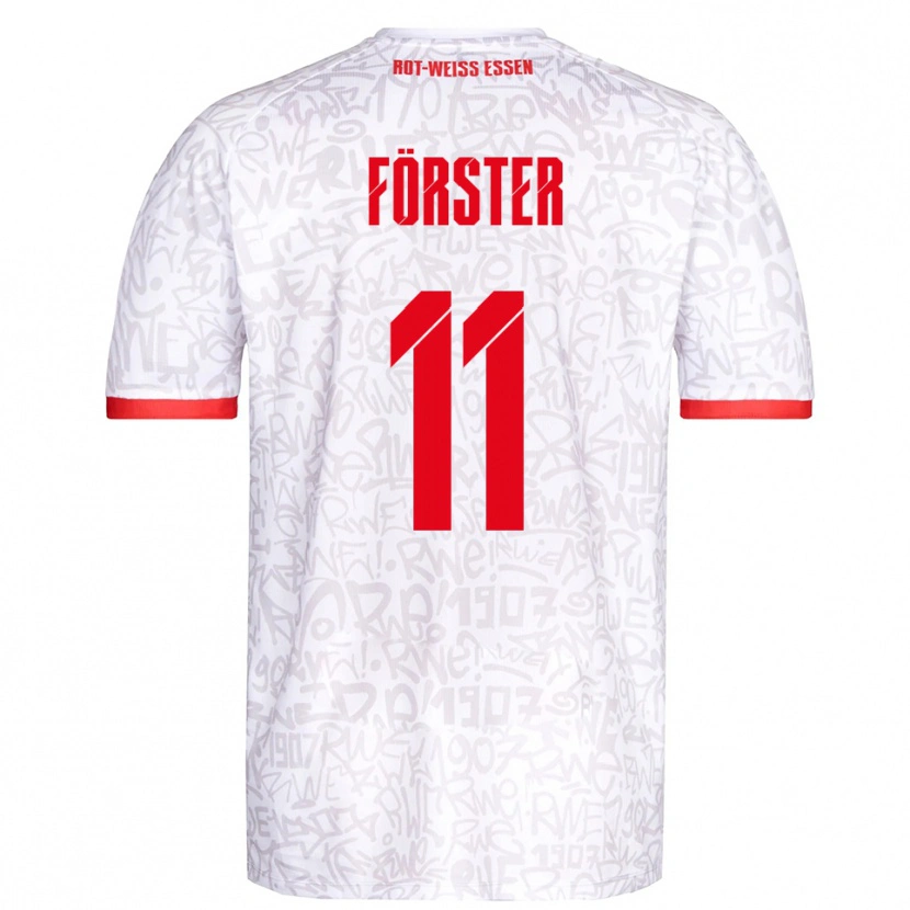 Danxen Criança Camisola Luis Förster #11 Branco Vermelho Principal 2025/26 Camisa Brasil