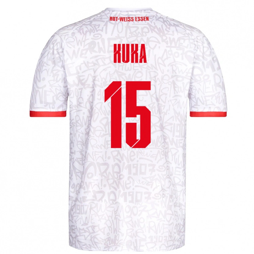 Danxen Criança Camisola Hamid Kuka #15 Branco Vermelho Principal 2025/26 Camisa Brasil