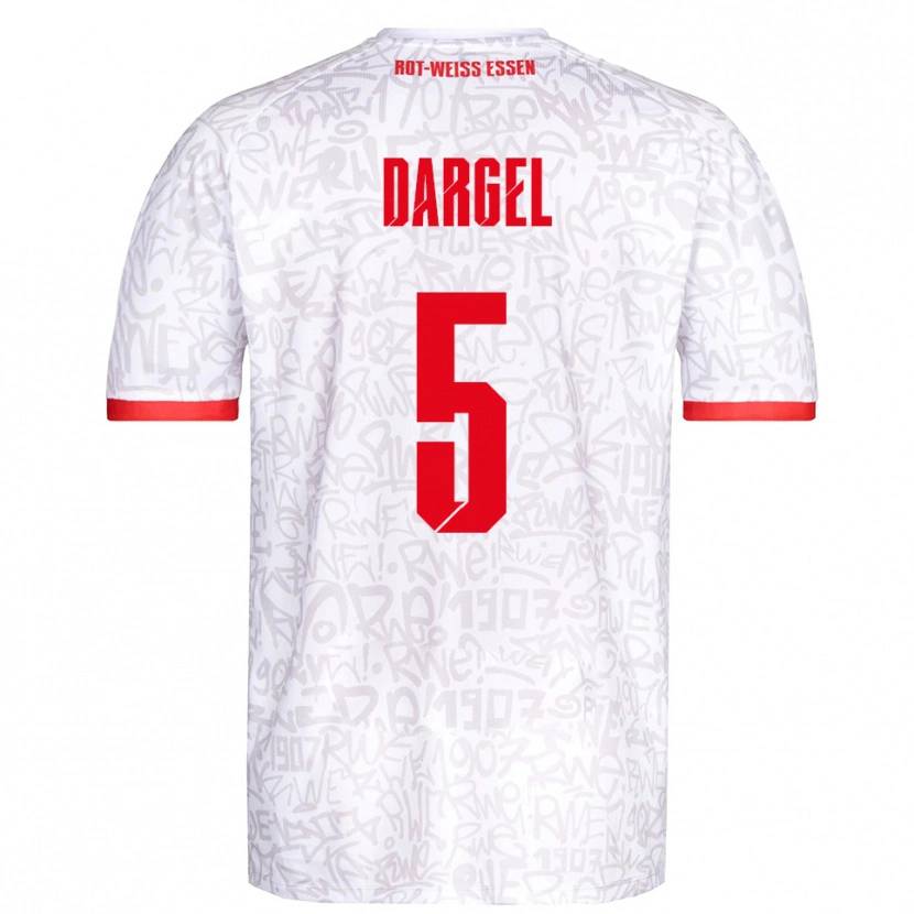 Danxen Criança Camisola Timo Dargel #5 Branco Vermelho Principal 2025/26 Camisa Brasil