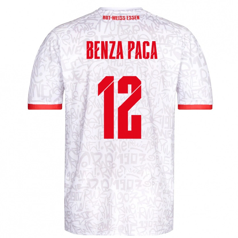Danxen Criança Camisola Lynes Benza Paca #12 Branco Vermelho Principal 2025/26 Camisa Brasil