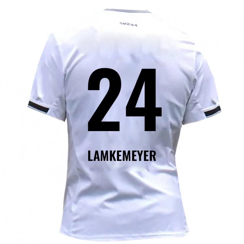 Danxen Criança Camisola Moritz Lamkemeyer #24 Branco Vermelho Principal 2025/26 Camisa Brasil
