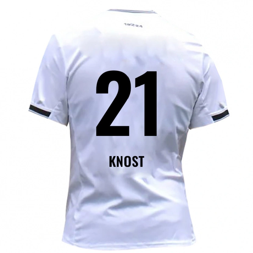 Danxen Criança Camisola Tobias Knost #21 Branco Vermelho Principal 2025/26 Camisa Brasil