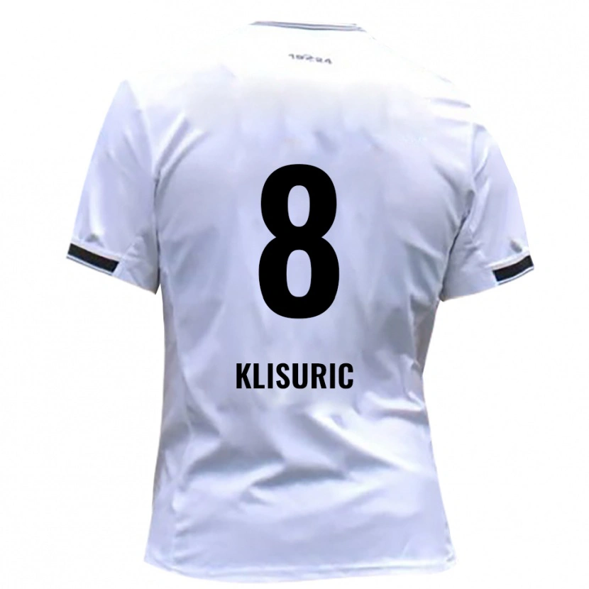 Danxen Criança Camisola Lazar Klisuric #8 Branco Vermelho Principal 2025/26 Camisa Brasil