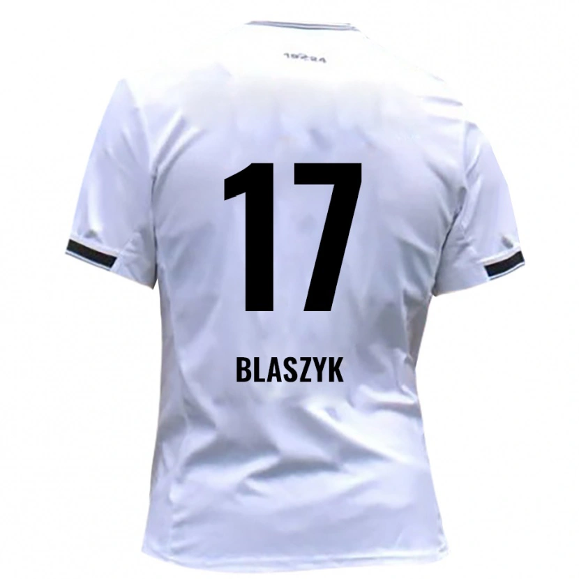 Danxen Criança Camisola Yannick Blaszyk #17 Branco Vermelho Principal 2025/26 Camisa Brasil