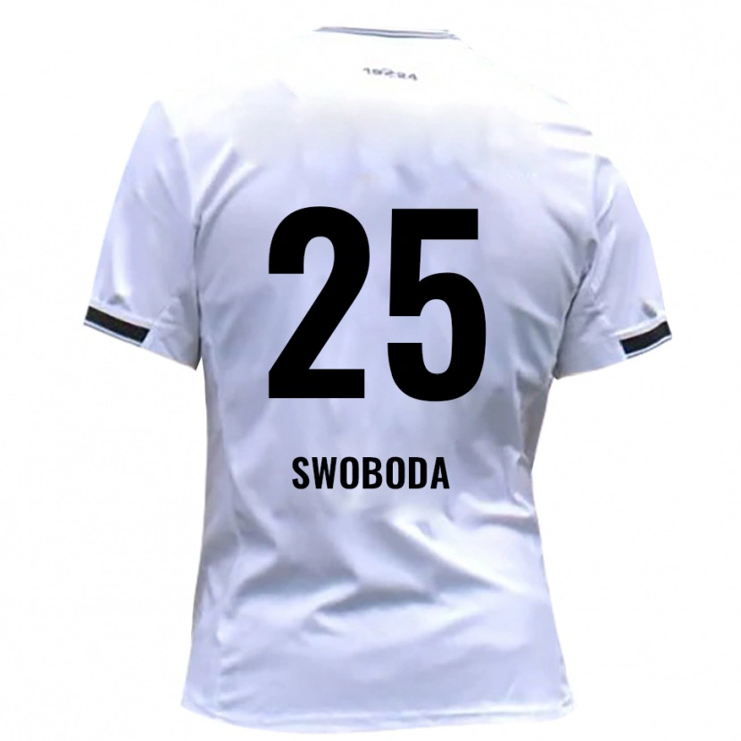Danxen Criança Camisola Maurice Swoboda #25 Branco Vermelho Principal 2025/26 Camisa Brasil