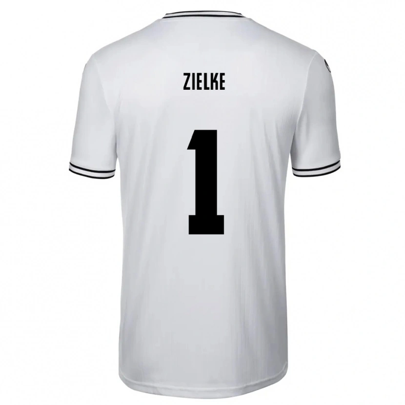 Danxen Criança Camisola Paul Zielke #1 Branco Preto Principal 2025/26 Camisa Brasil