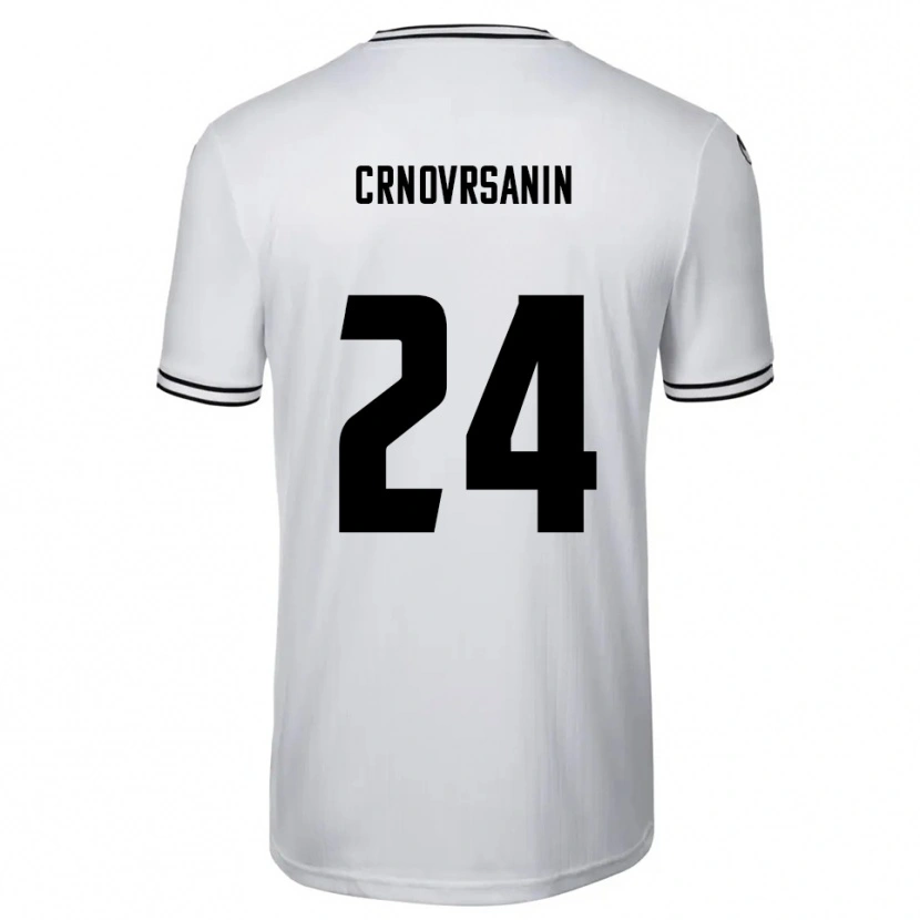 Danxen Criança Camisola Sadin Crnovrsanin #24 Branco Preto Principal 2025/26 Camisa Brasil