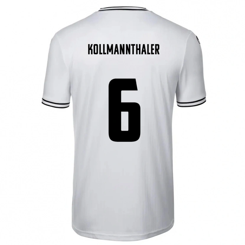 Danxen Criança Camisola Elischa Kollmannthaler #6 Branco Preto Principal 2025/26 Camisa Brasil