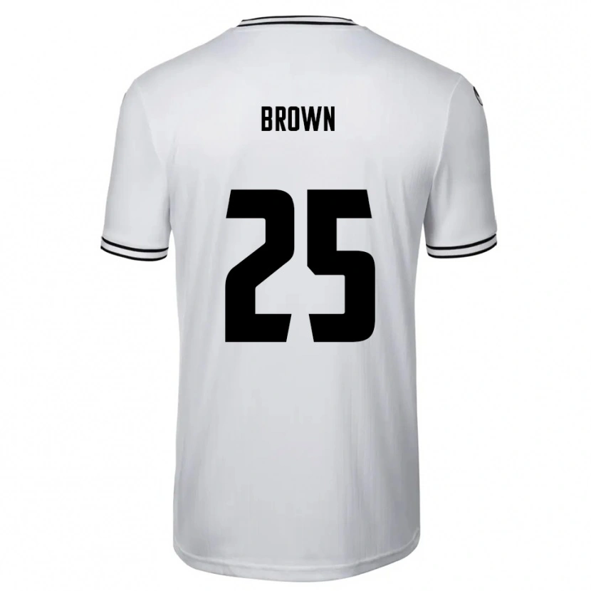 Danxen Criança Camisola Evan Brown #25 Branco Preto Principal 2025/26 Camisa Brasil