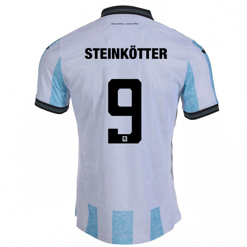 Danxen Criança Camisola Justin Steinkötter #9 Branco Azul Celeste Principal 2025/26 Camisa Brasil