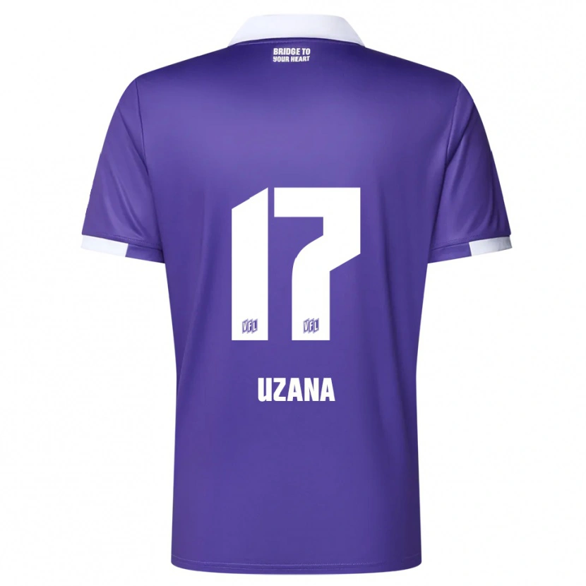 Danxen Criança Camisola Sebastian Uzana #17 Roxo Branco Principal 2025/26 Camisa Brasil