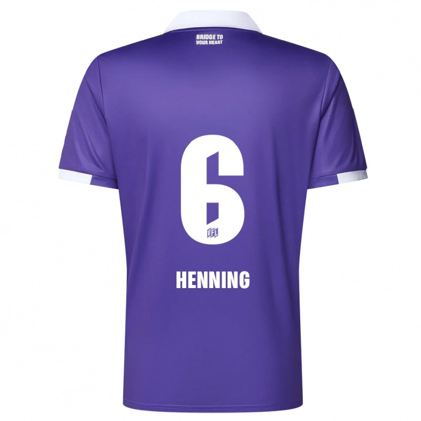 Danxen Criança Camisola Bryan Henning #6 Roxo Branco Principal 2025/26 Camisa Brasil
