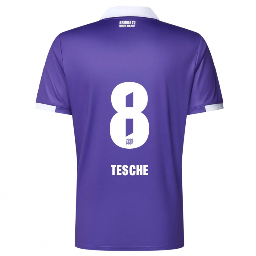Danxen Criança Camisola Robert Tesche #8 Roxo Branco Principal 2025/26 Camisa Brasil