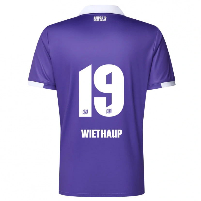 Danxen Criança Camisola Kevin Wiethaup #19 Roxo Branco Principal 2025/26 Camisa Brasil