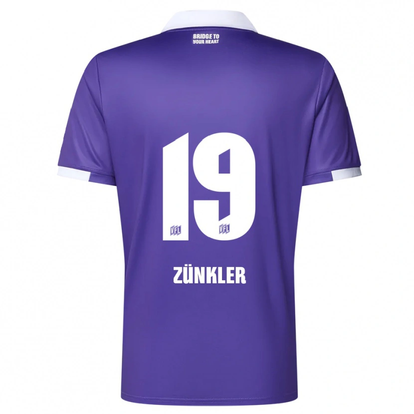 Danxen Criança Camisola Bernd Zünkler #19 Roxo Branco Principal 2025/26 Camisa Brasil