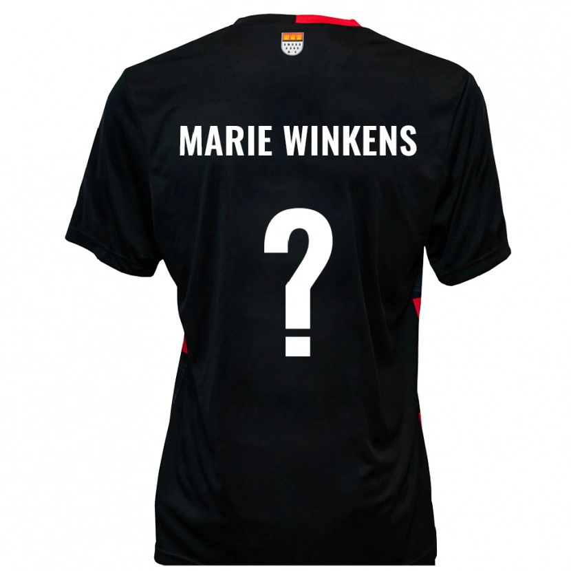 Danxen Criança Camisola Joelina Marie Winkens #0 Preto Vermelho Principal 2025/26 Camisa Brasil