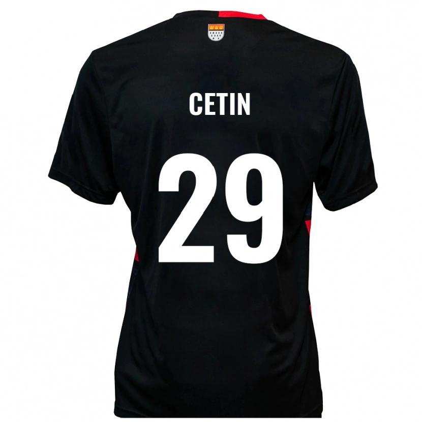 Danxen Criança Camisola Erkan Cetin #29 Preto Vermelho Principal 2025/26 Camisa Brasil