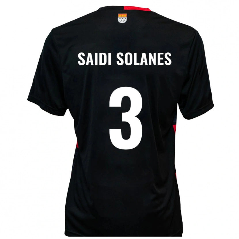 Danxen Criança Camisola Maruan Saidi Solanes #3 Preto Vermelho Principal 2025/26 Camisa Brasil