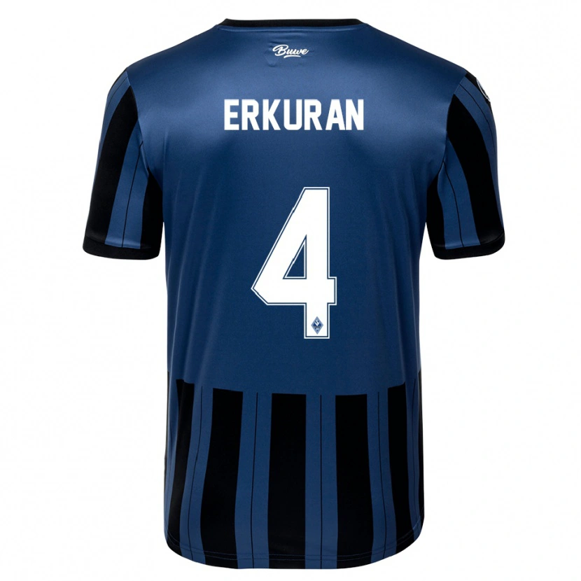Danxen Criança Camisola Emirhan Erkuran #4 Azul Cinzento Preto Principal 2025/26 Camisa Brasil