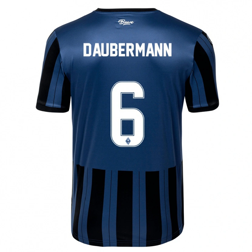 Danxen Criança Camisola Jonas Daubermann #6 Azul Cinzento Preto Principal 2025/26 Camisa Brasil