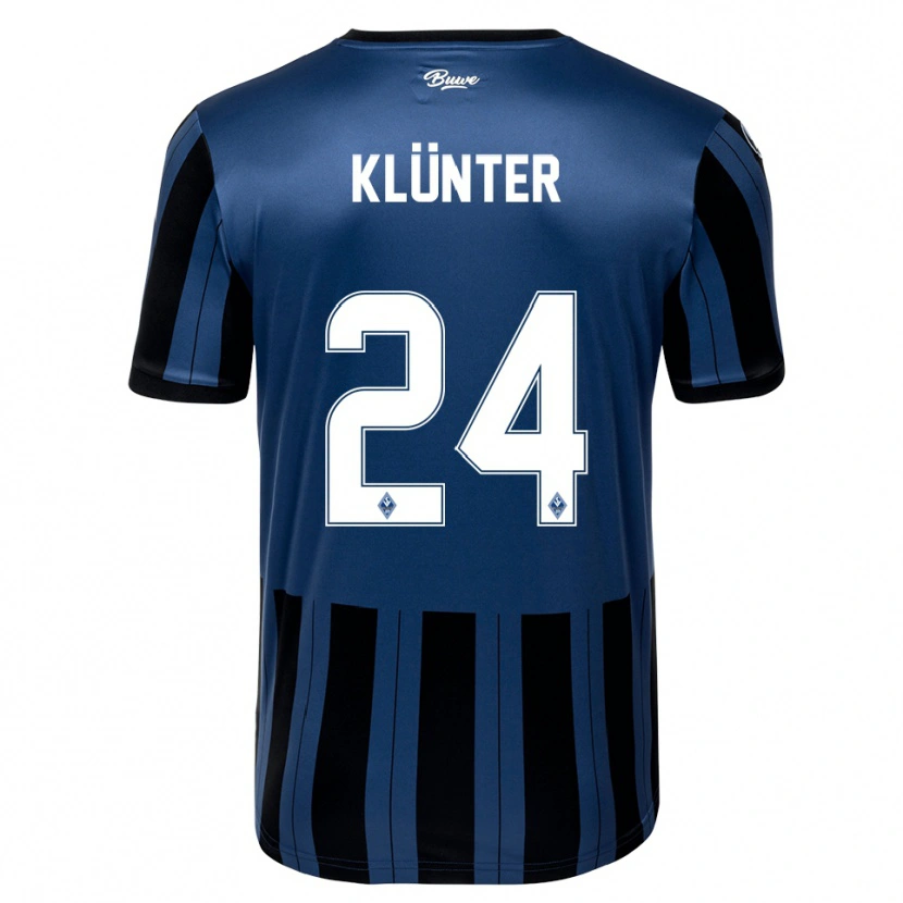 Danxen Criança Camisola Lukas Klünter #24 Azul Cinzento Preto Principal 2025/26 Camisa Brasil