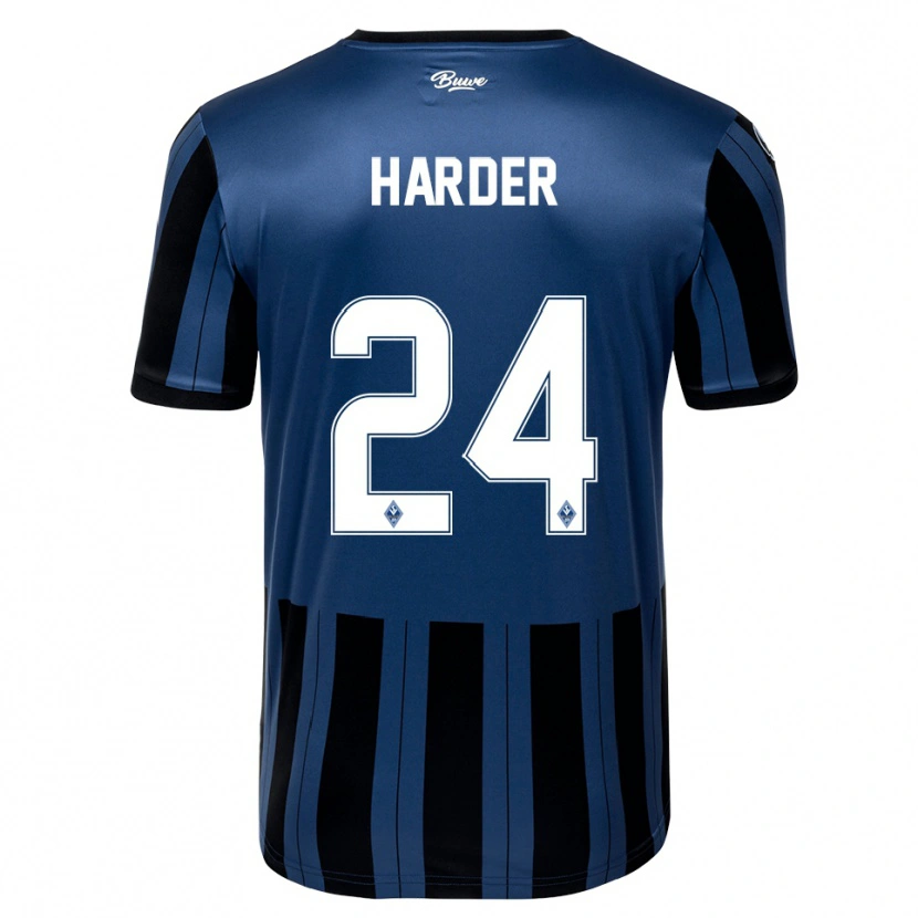 Danxen Criança Camisola Constantin Harder #24 Azul Cinzento Preto Principal 2025/26 Camisa Brasil