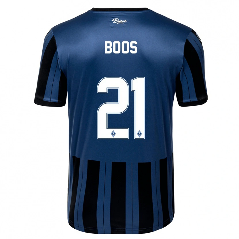 Danxen Criança Camisola Noah Boos #21 Azul Cinzento Preto Principal 2025/26 Camisa Brasil